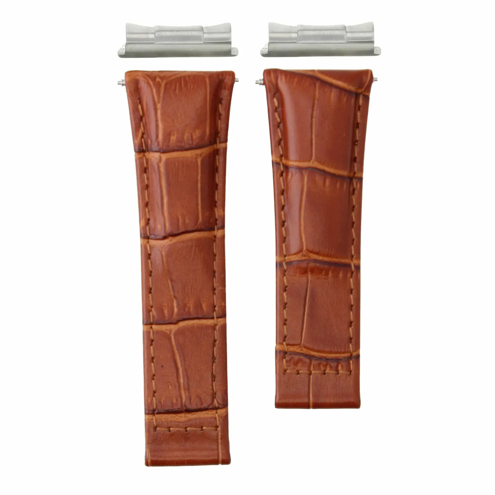 LEATHER BAND STRAP FOR ROLEX DAYTONA 16519 16523   END PIECE COGNAC TAN REGULAR