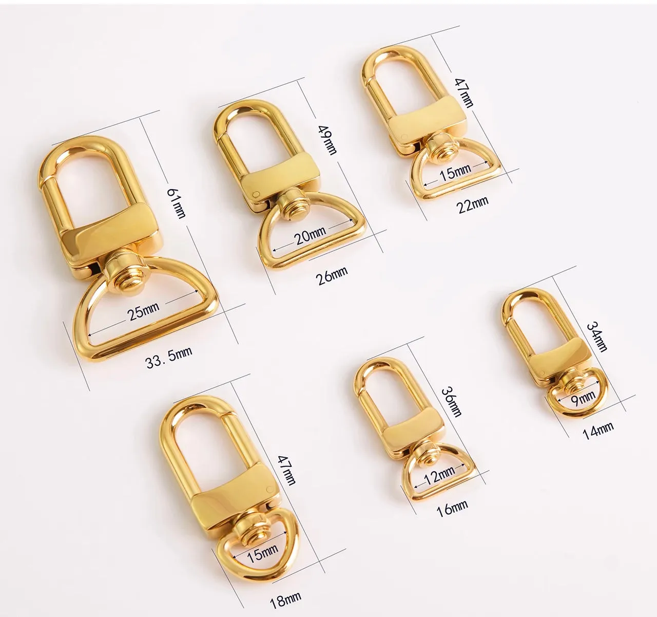Levo - Luxury Swivel Snap Hook (Stainless Steel)