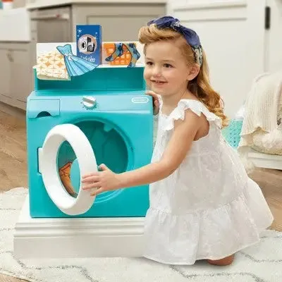Little Tikes Retro ‘50s Inspired Washer Dryer Realistic Pretend Play Laundry Washing Machine Appliance