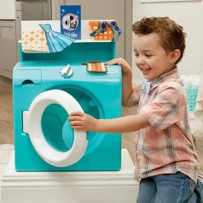 Little Tikes Retro ‘50s Inspired Washer Dryer Realistic Pretend Play Laundry Washing Machine Appliance