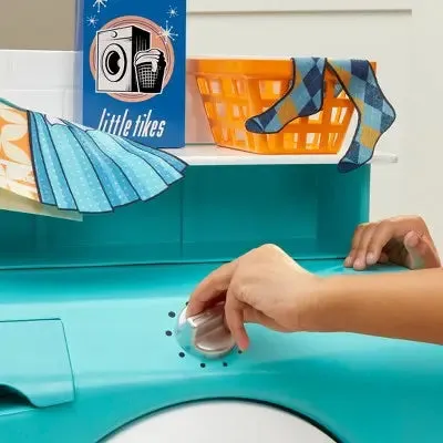 Little Tikes Retro ‘50s Inspired Washer Dryer Realistic Pretend Play Laundry Washing Machine Appliance