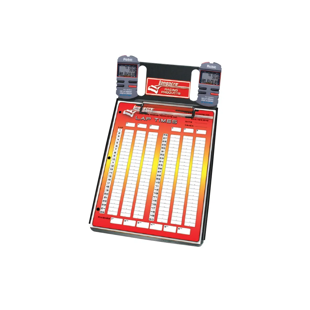 Longacre 2 Car Stopwatch Clipboard W/ Robic SC 606W