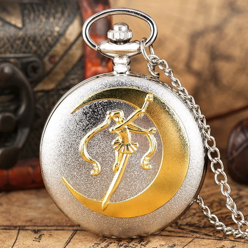 Luxury Golden Women's Necklace Pendant Chain Floral rattan Pocket Watch