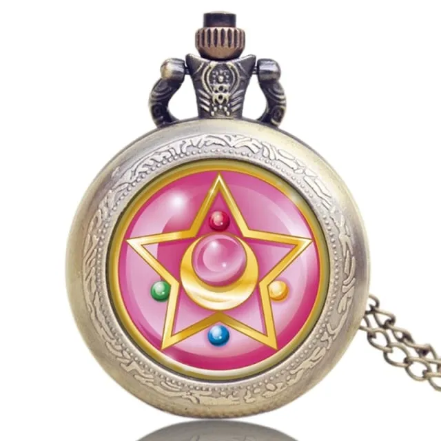 Luxury Golden Women's Necklace Pendant Chain Floral rattan Pocket Watch