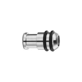 Magnetic Clasp with rubber rings / sold individually / silver color / 20 x 10 x 6mm ID / electroplated finish