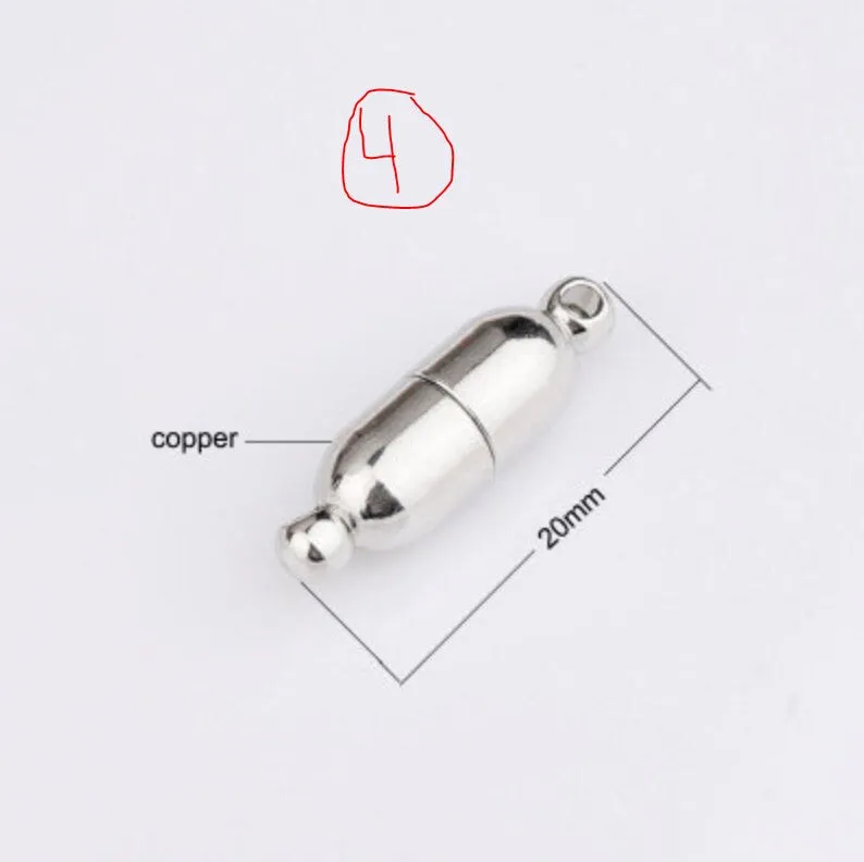 Magnetic Clasps for Leather Bracelet, Stainless Steel Magnet Clasp Closure, Jewelry Making DIY Accessories