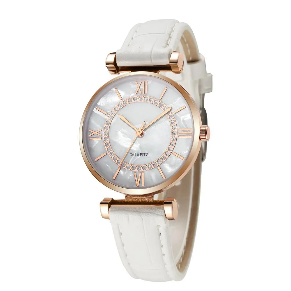 Marble Face Roman Scale Women's Casual Watch