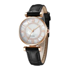 Marble Face Roman Scale Women's Casual Watch