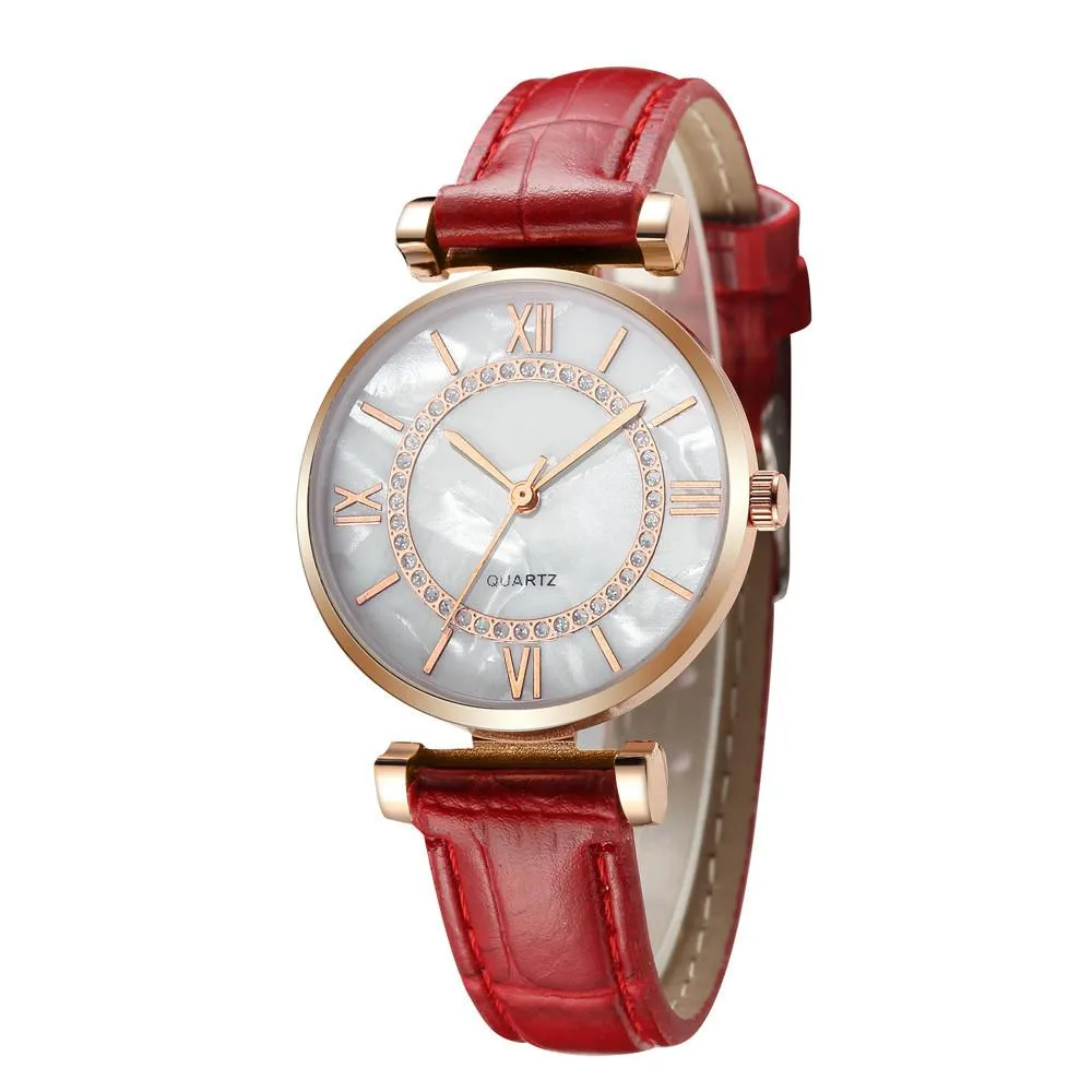 Marble Face Roman Scale Women's Casual Watch