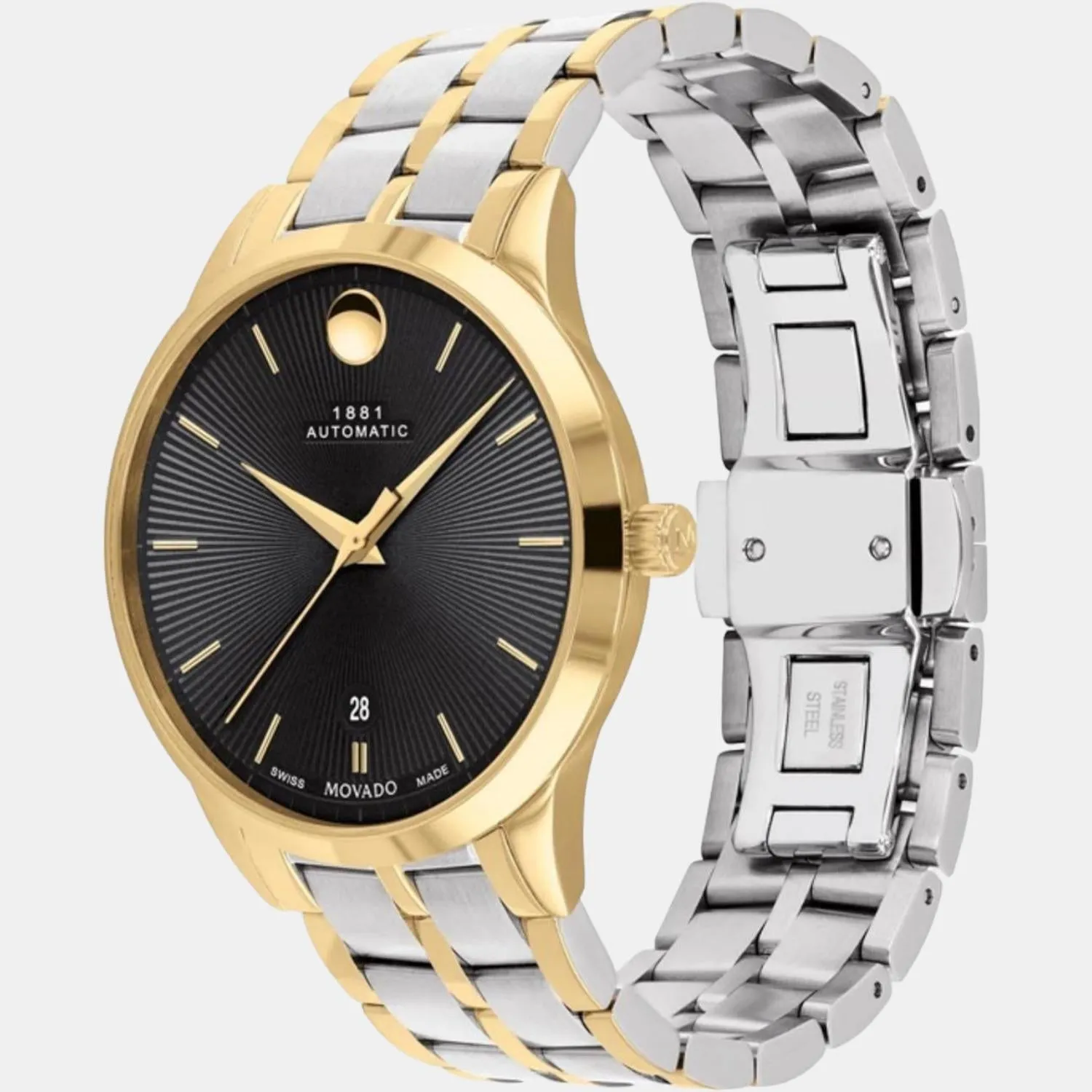 Men Black Analog Stainless Steel Watch 607463