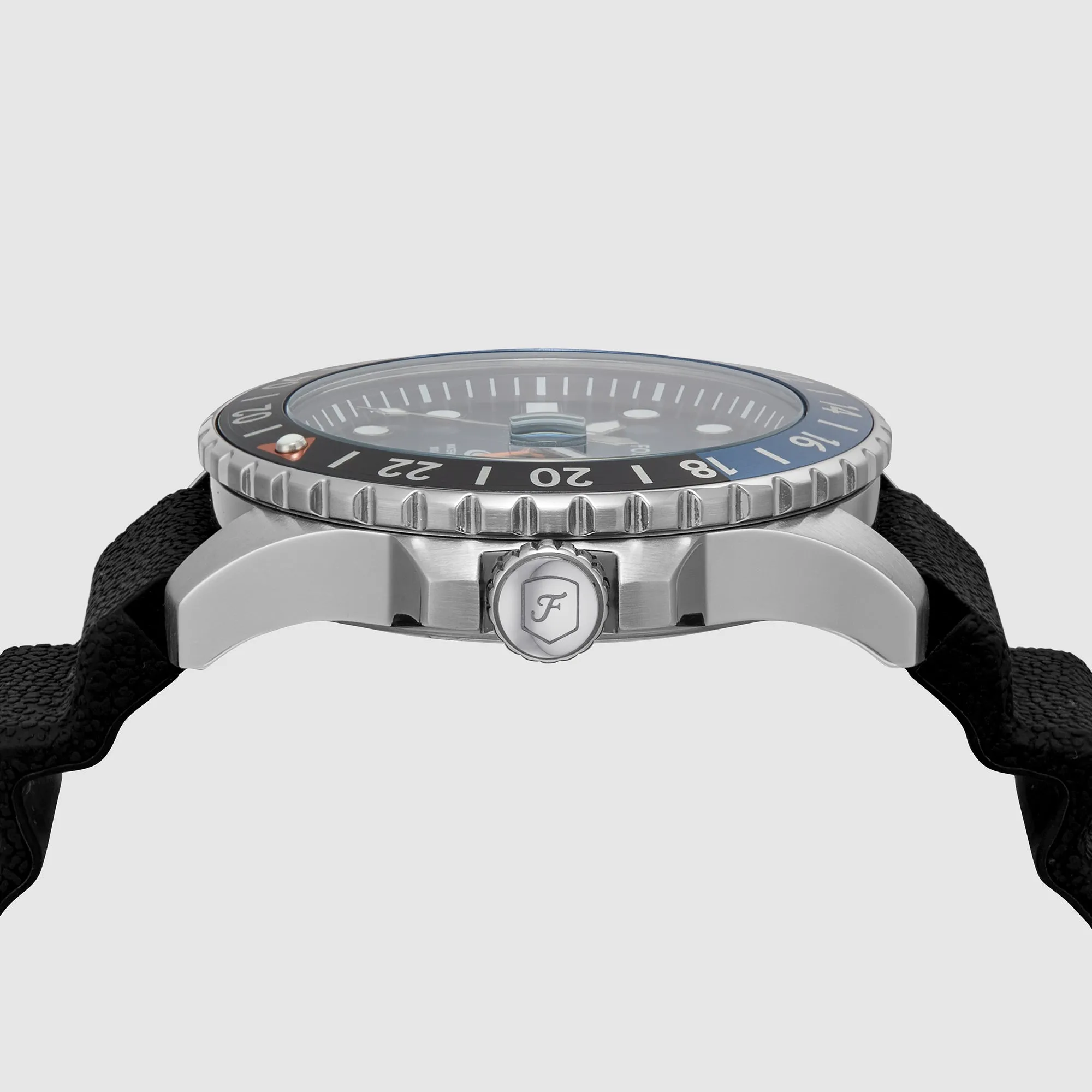 Men's Blue GMT Black Silicone Watch FS6049