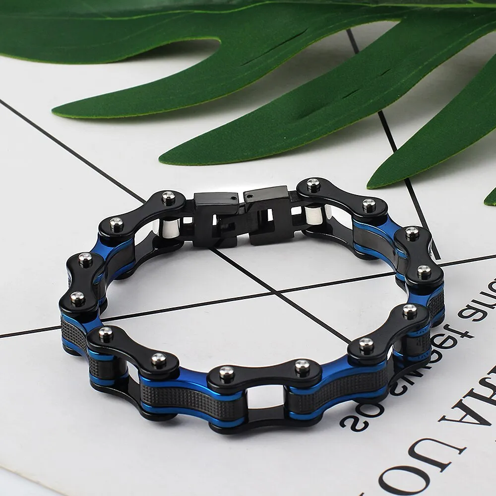 Men's Stainless Steel Biker Bracelet Punk Rock 316L Link Chain