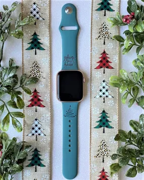 Merry and Bright Christmas Apple Watch Band