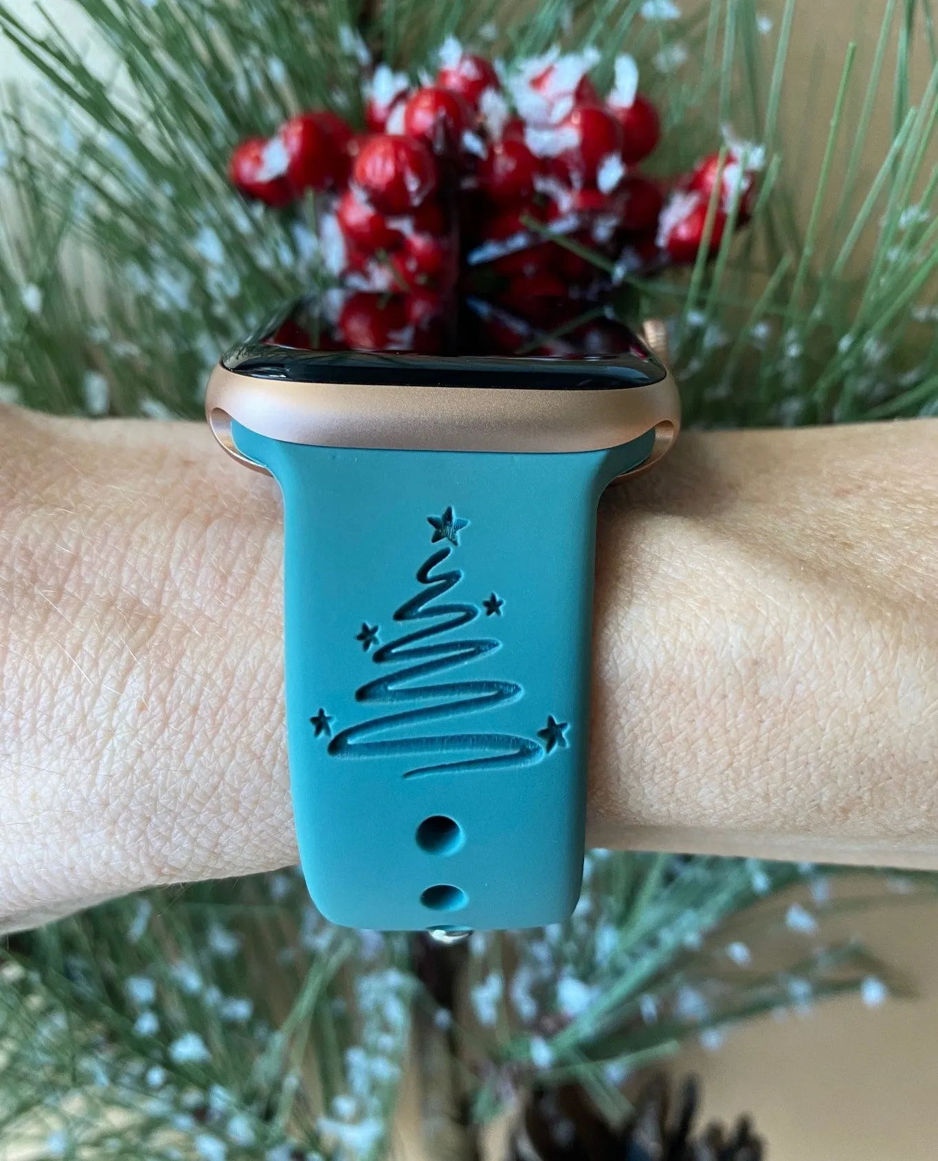 Merry and Bright Christmas Apple Watch Band