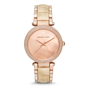 Michael Kors Parker Pink Mother Of Pearl Dial Ladies Watch MK6492