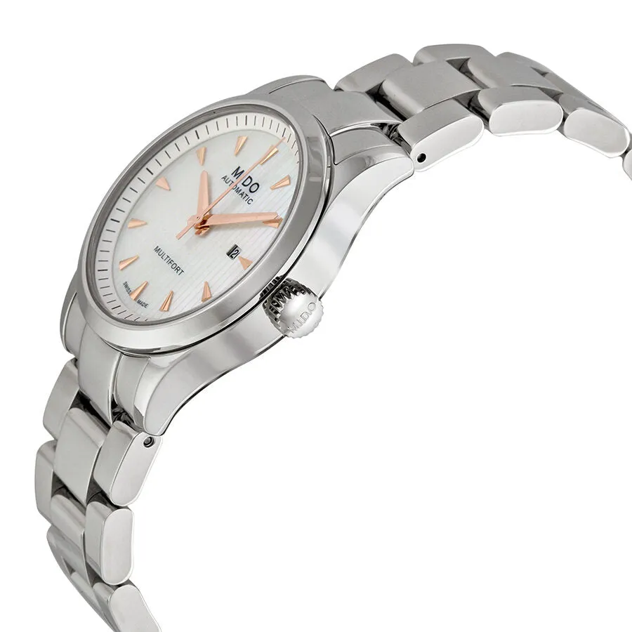 Mido Multifort Automatic Mother of Pearl Dial Stainless Steel Ladies Watch M0050071110100 M005.007.11.101.00