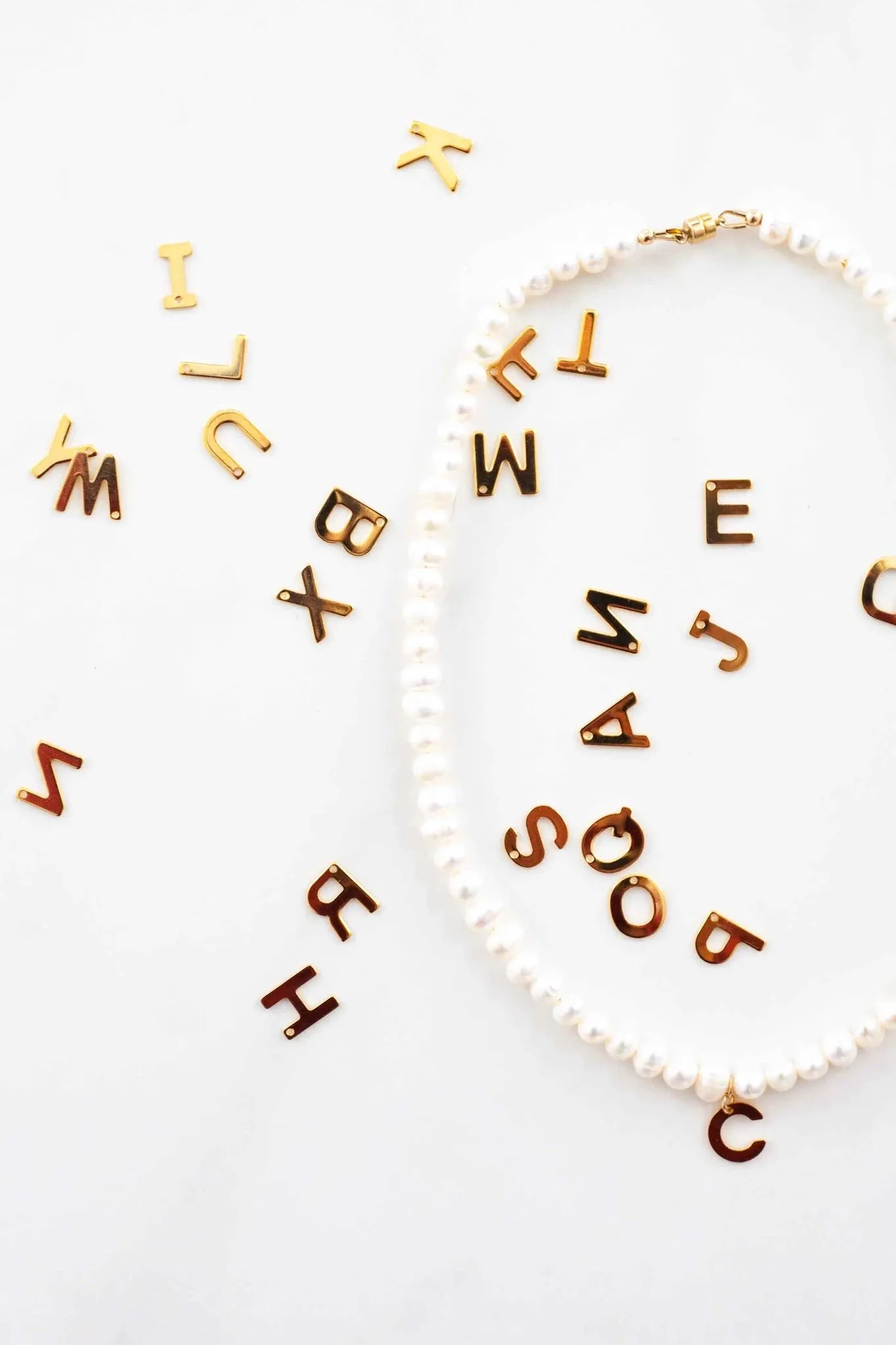 Minted Mama Golden Alphabet Charms with Clasp