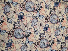 Mook Fabrics Clocks & Watches Lavender 124508