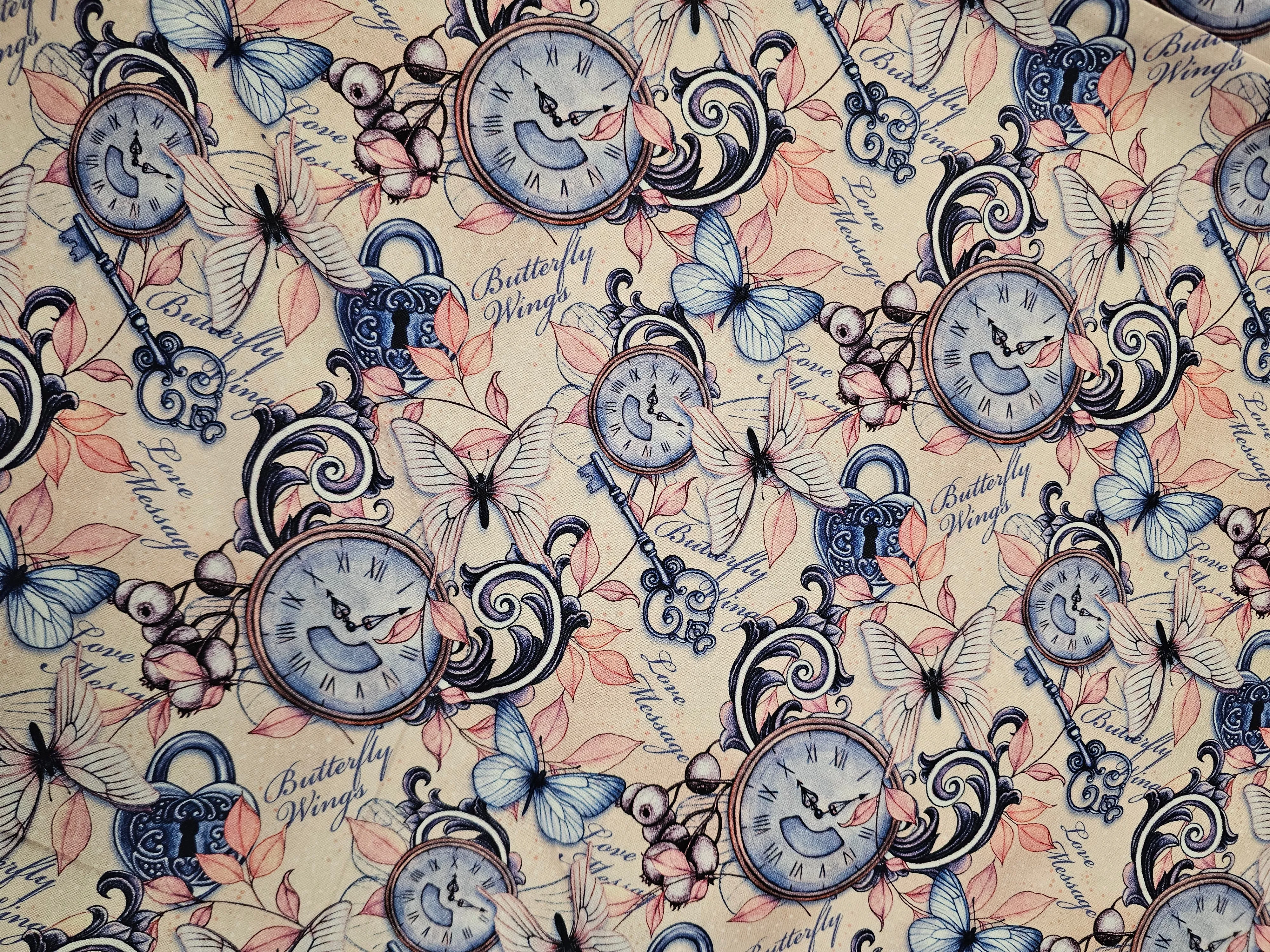 Mook Fabrics Clocks & Watches Lavender 124508