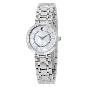 Movado l881 Automatic White Mother of Pearl 29 Diamonds Dial Stainless Steel Ladies Watch 0606920