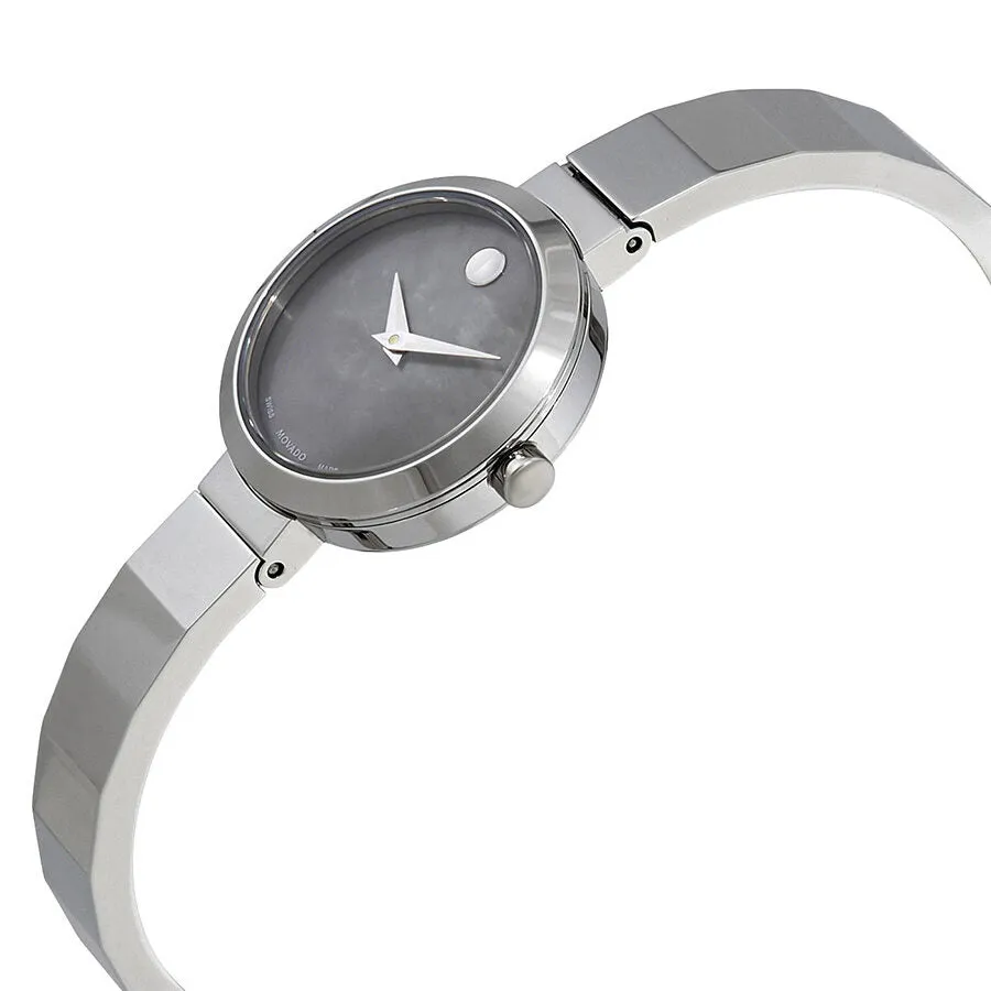 Movado Novella White Mother of Pearl Dial Ladies Watch 0607110