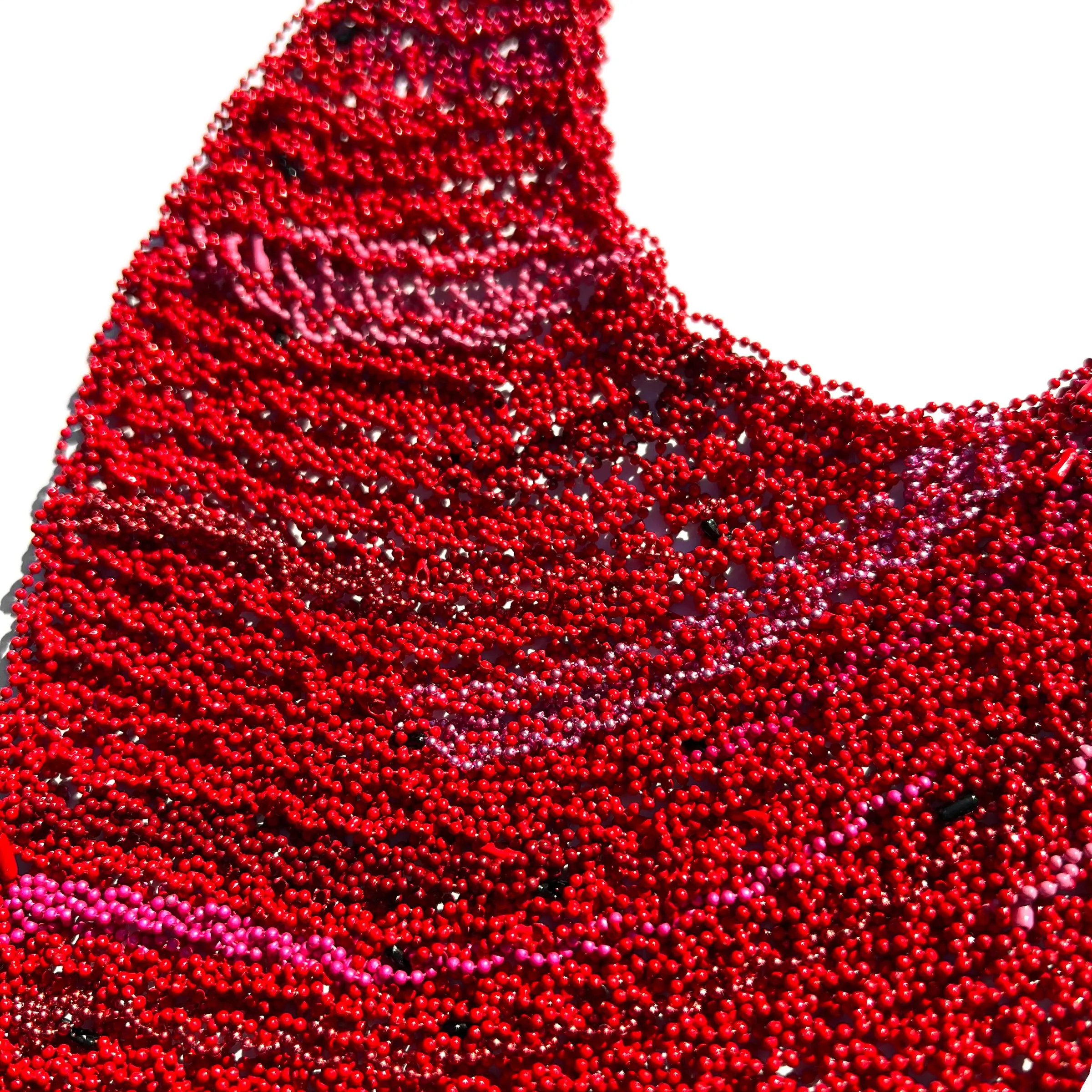 MPR x THE IMAGINARIUM: Red Triangle Crochet Kerchief Necklace
