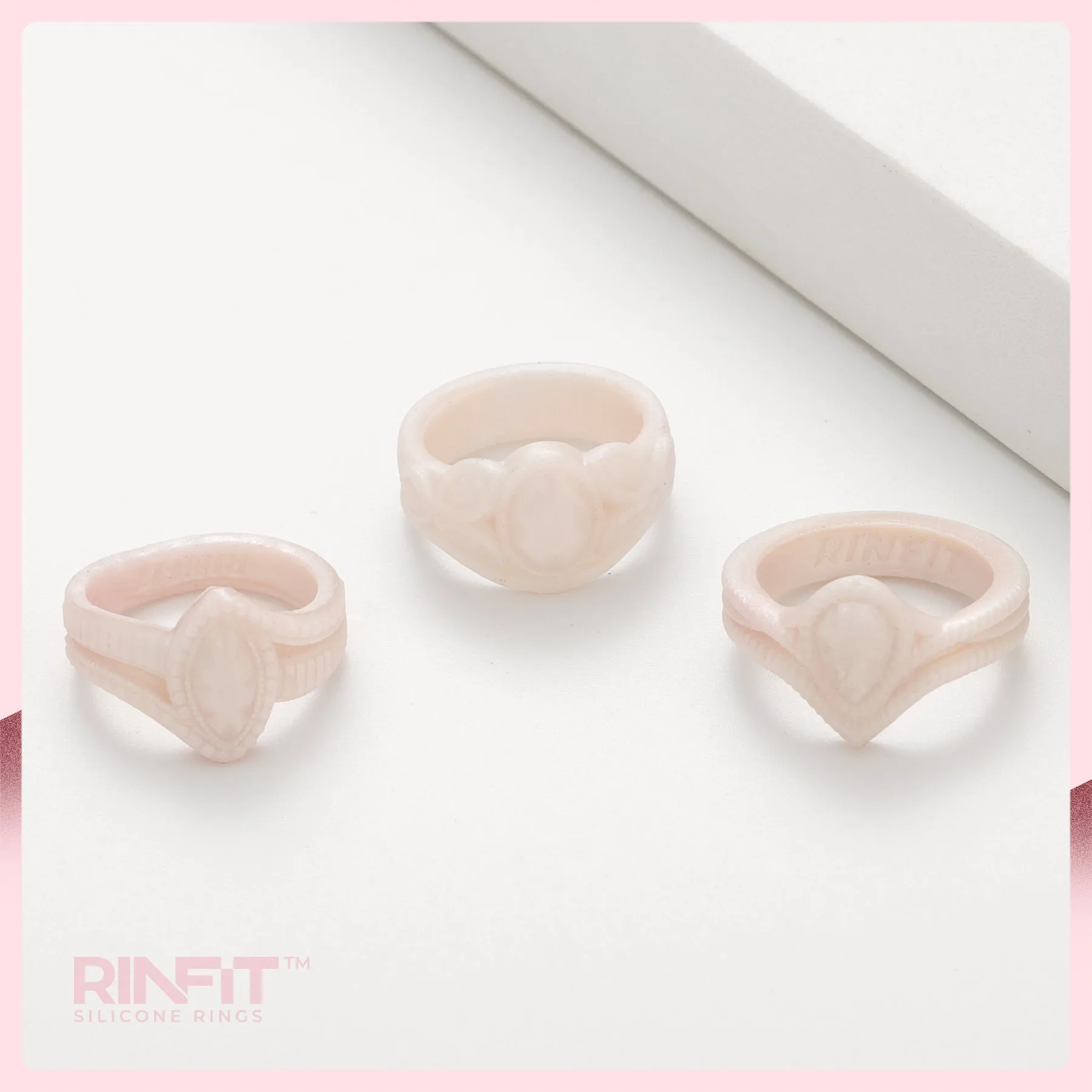 NEW - Limited Edition! Pearl Colors Silicone Diamond Rings