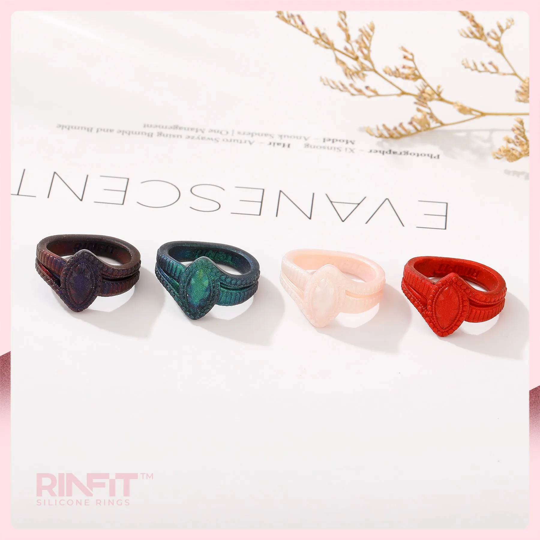 NEW - Limited Edition! Pearl Colors Silicone Diamond Rings