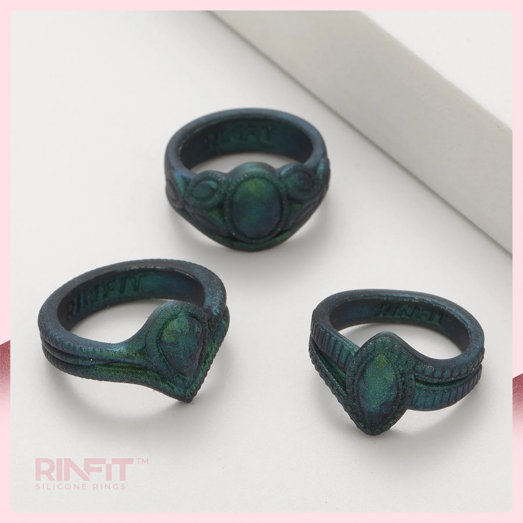 NEW - Limited Edition! Pearl Colors Silicone Diamond Rings