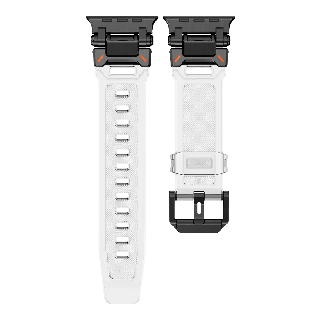 New Titanium Metal Head Silicone Band For Apple Watch