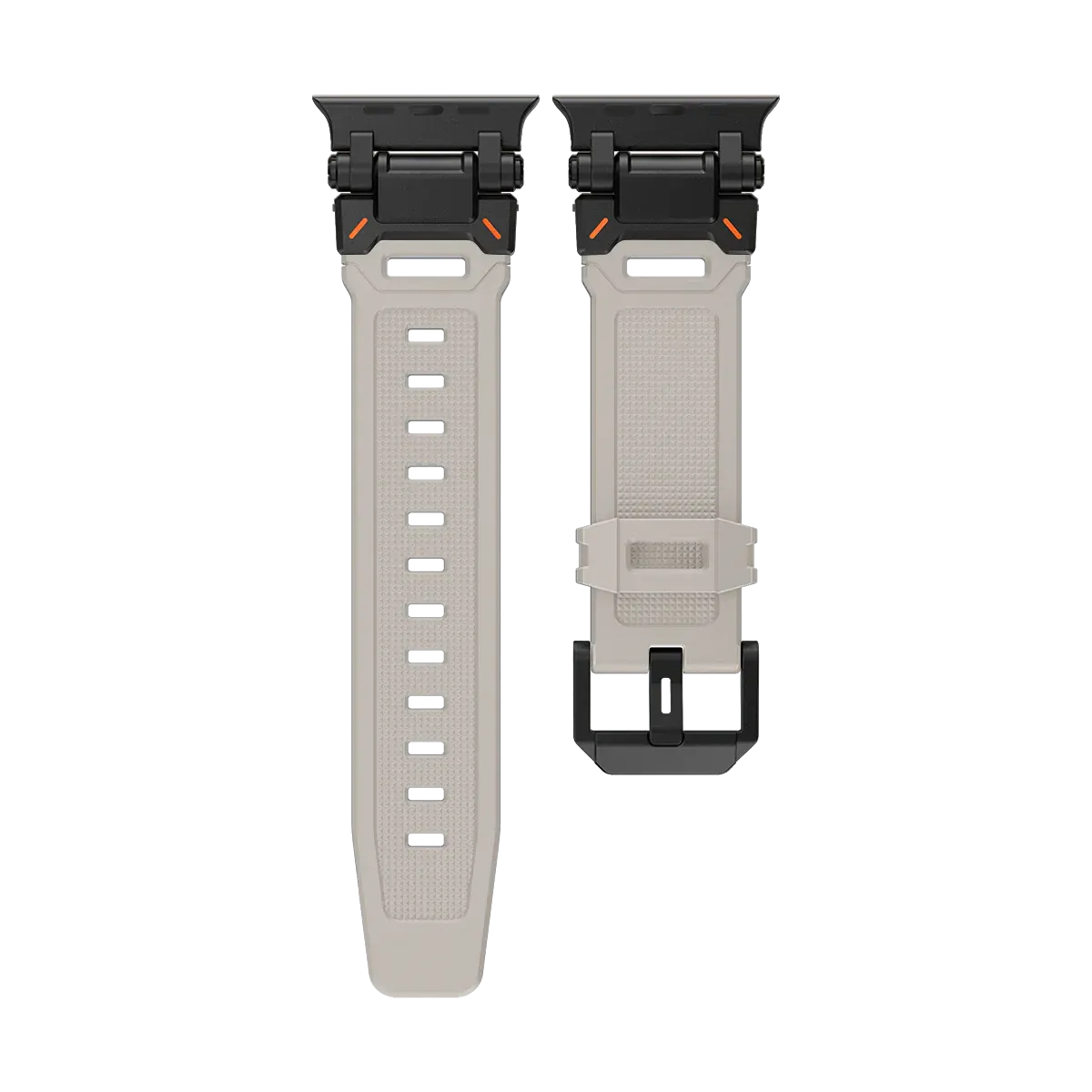 New Titanium Metal Head Silicone Band For Apple Watch