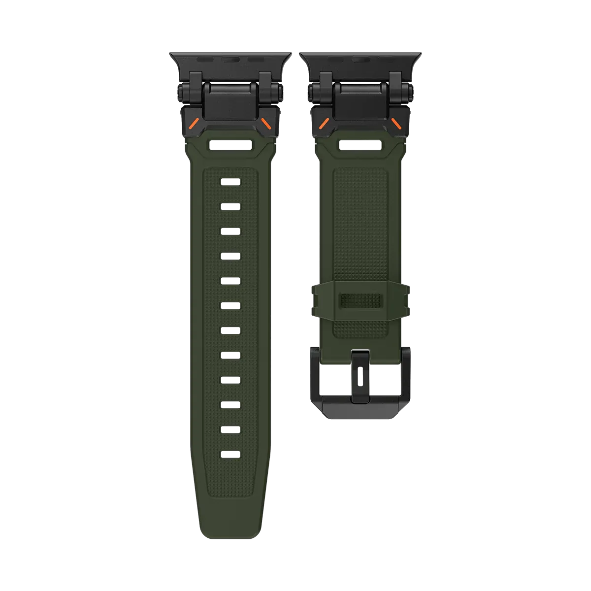New Titanium Metal Head Silicone Band For Apple Watch