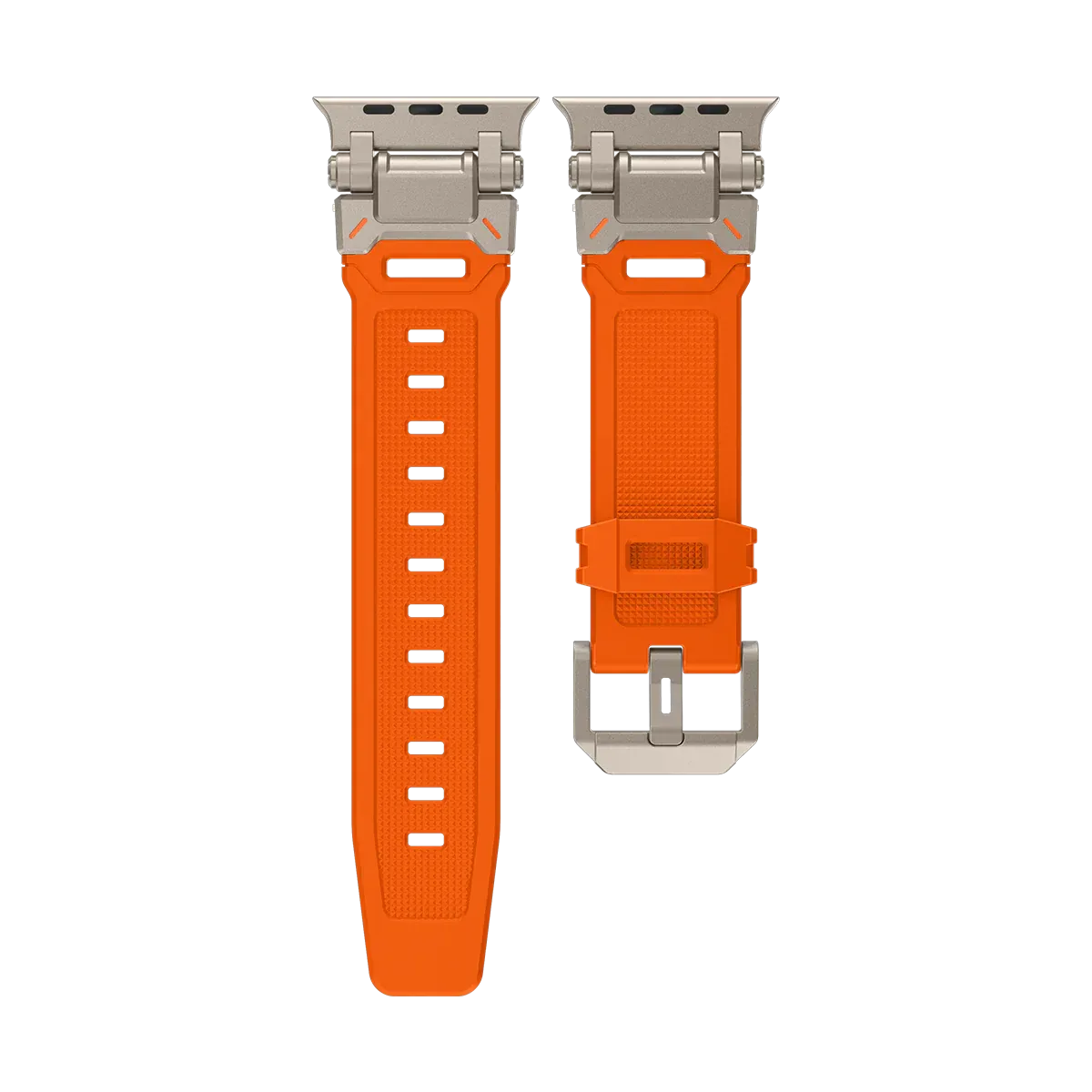 New Titanium Metal Head Silicone Band For Apple Watch