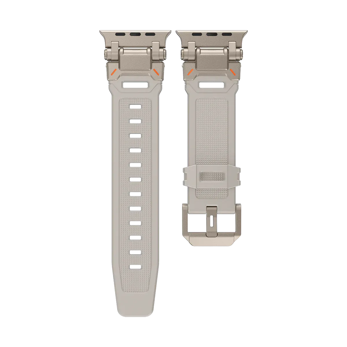 New Titanium Metal Head Silicone Band For Apple Watch