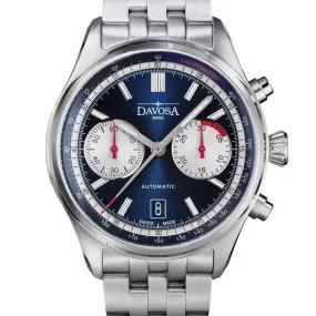 Newton Automatic Chronograph Blue Pilot Rally Watch 16153640 Limited Edition