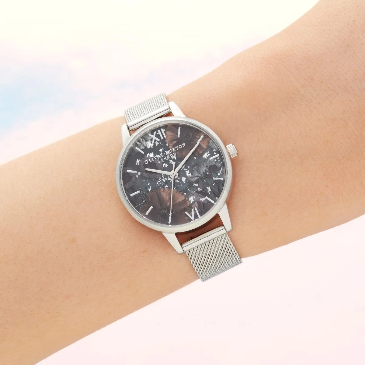 Olivia Burton Celestial Floral Mesh Watch