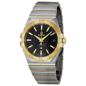 Omega Constellation Black Dial Stainless Steel and Yellow Gold Men's Watch 123.20.35.20.01.002