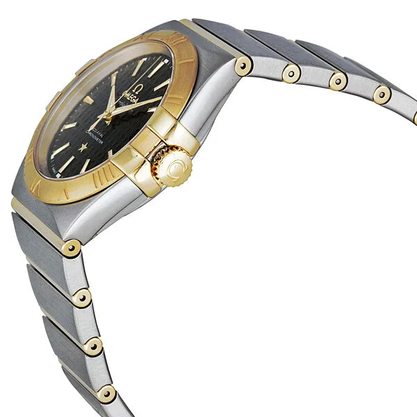 Omega Constellation Black Dial Stainless Steel and Yellow Gold Men's Watch 123.20.35.20.01.002