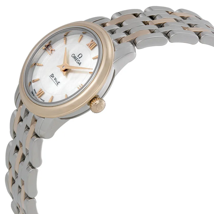 Omega DeVille Mother of Pearl Dial Rose Gold-tone Ladies Watch 42420246005002 424.20.24.60.05.002