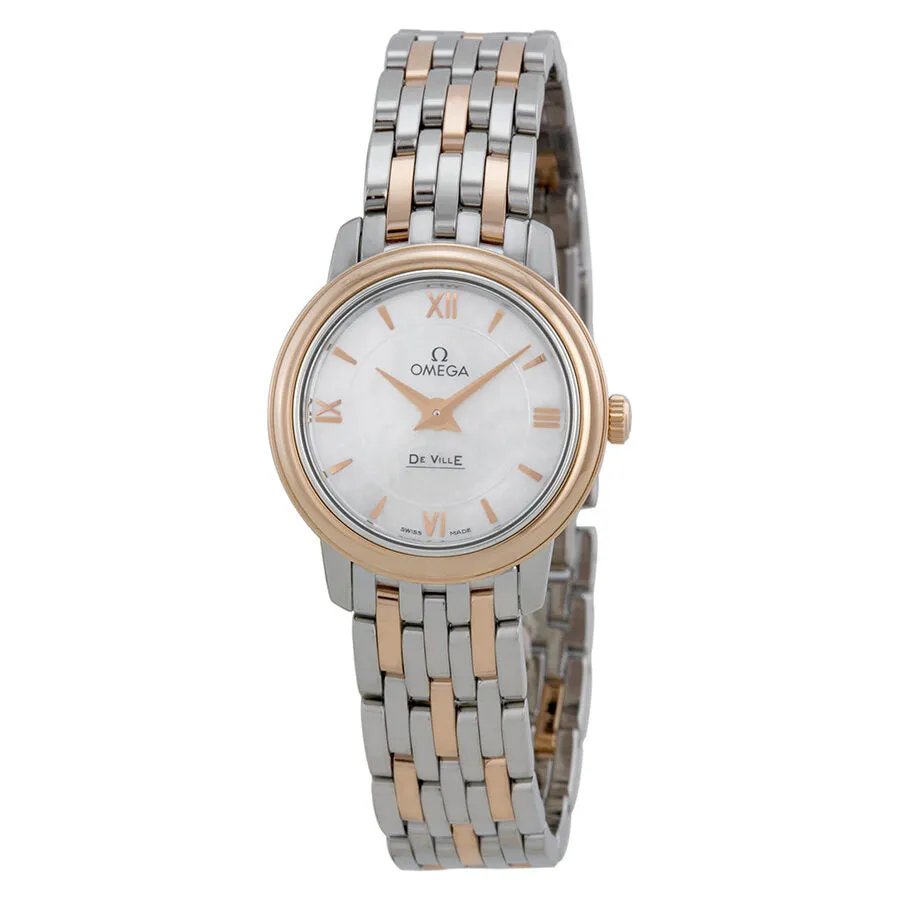 Omega DeVille Mother of Pearl Dial Rose Gold-tone Ladies Watch 42420246005002 424.20.24.60.05.002
