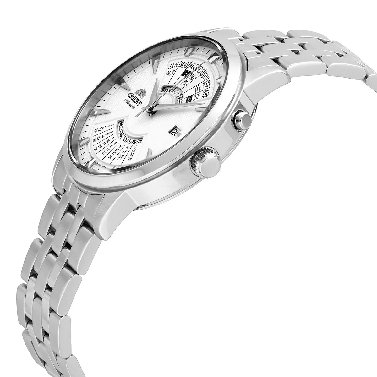 Orient Perpetual Calendar World Time Automatic Grey Dial Men's Watch FEU0A003WH