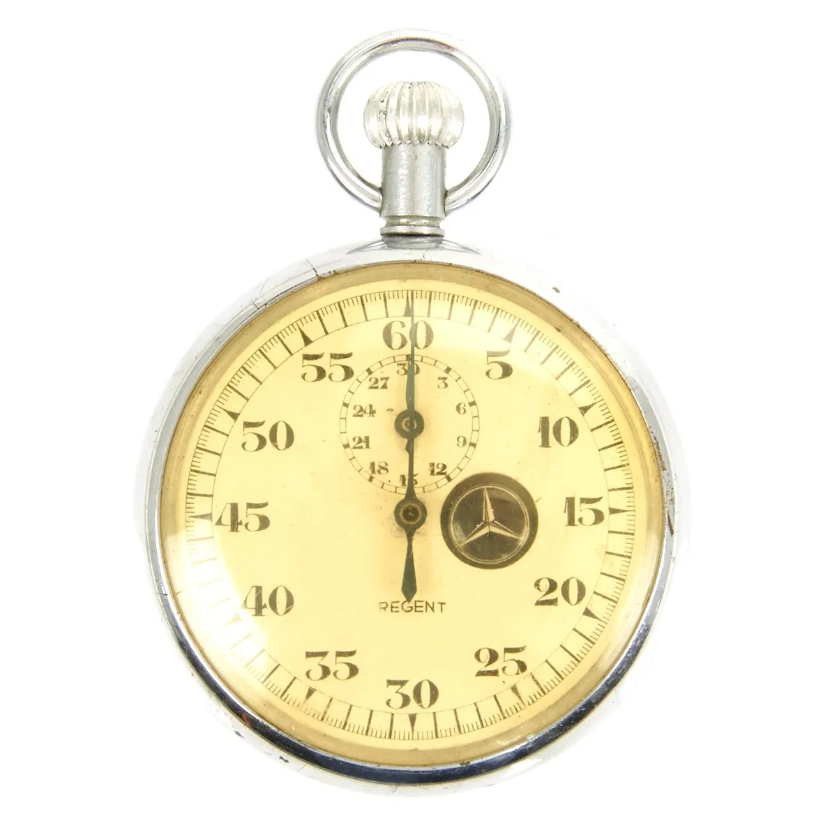 Original German WWII Mercedez Benz Grand Prix Team Stopwatch by Regent used at Nurburgring in 1938