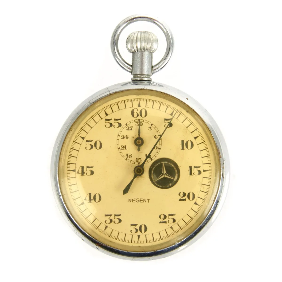 Original German WWII Mercedez Benz Grand Prix Team Stopwatch by Regent used at Nurburgring in 1938