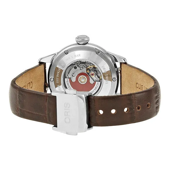 Oris Artelier Date Automatic Silver Dial Brown Leather Ladies Watch 01 561 7687 4351-07 5 14 70FC