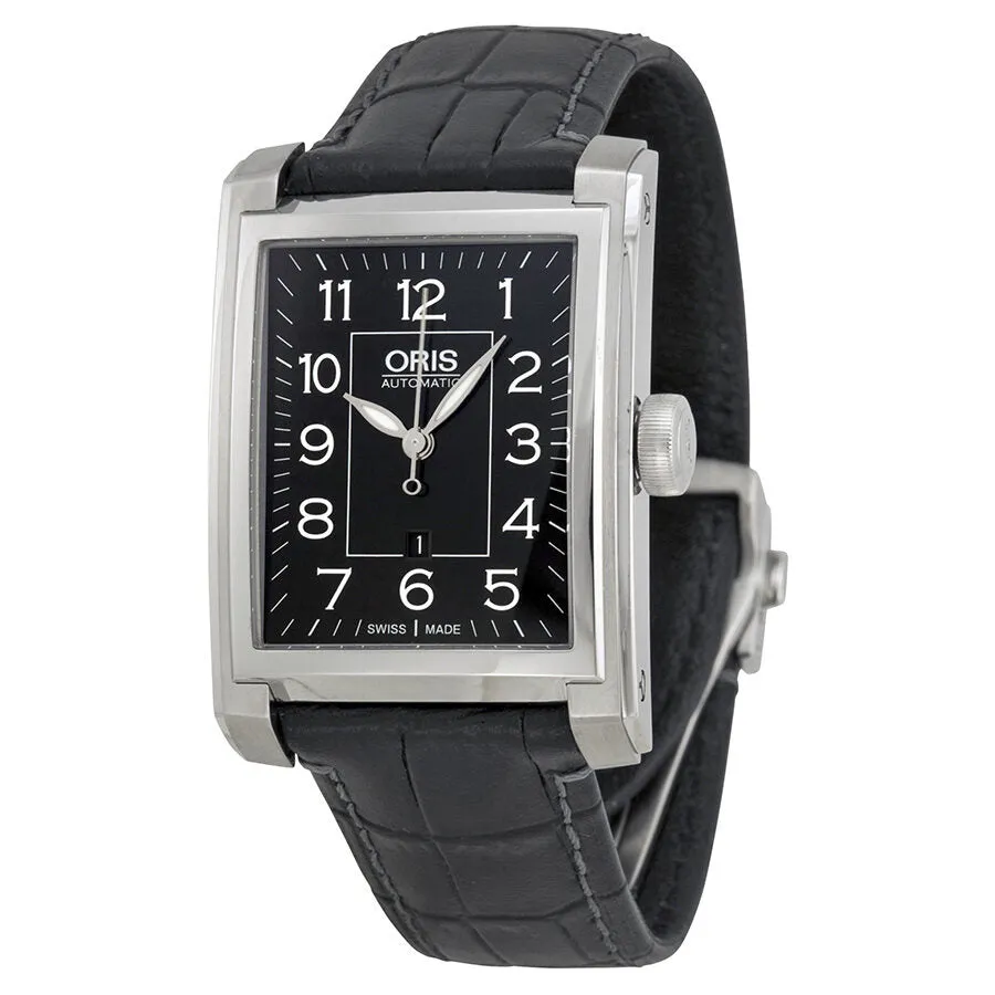Oris Automatic Black Dial Black Leather Men's Watch 561-7657-4034LS 01 561 7657 4034-07 5 21 71FC