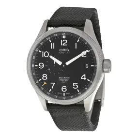 Oris Big Crown Pro Pilot Automatic Black Dial Black Textile Men's Watch 748-7710-4164BLKFS