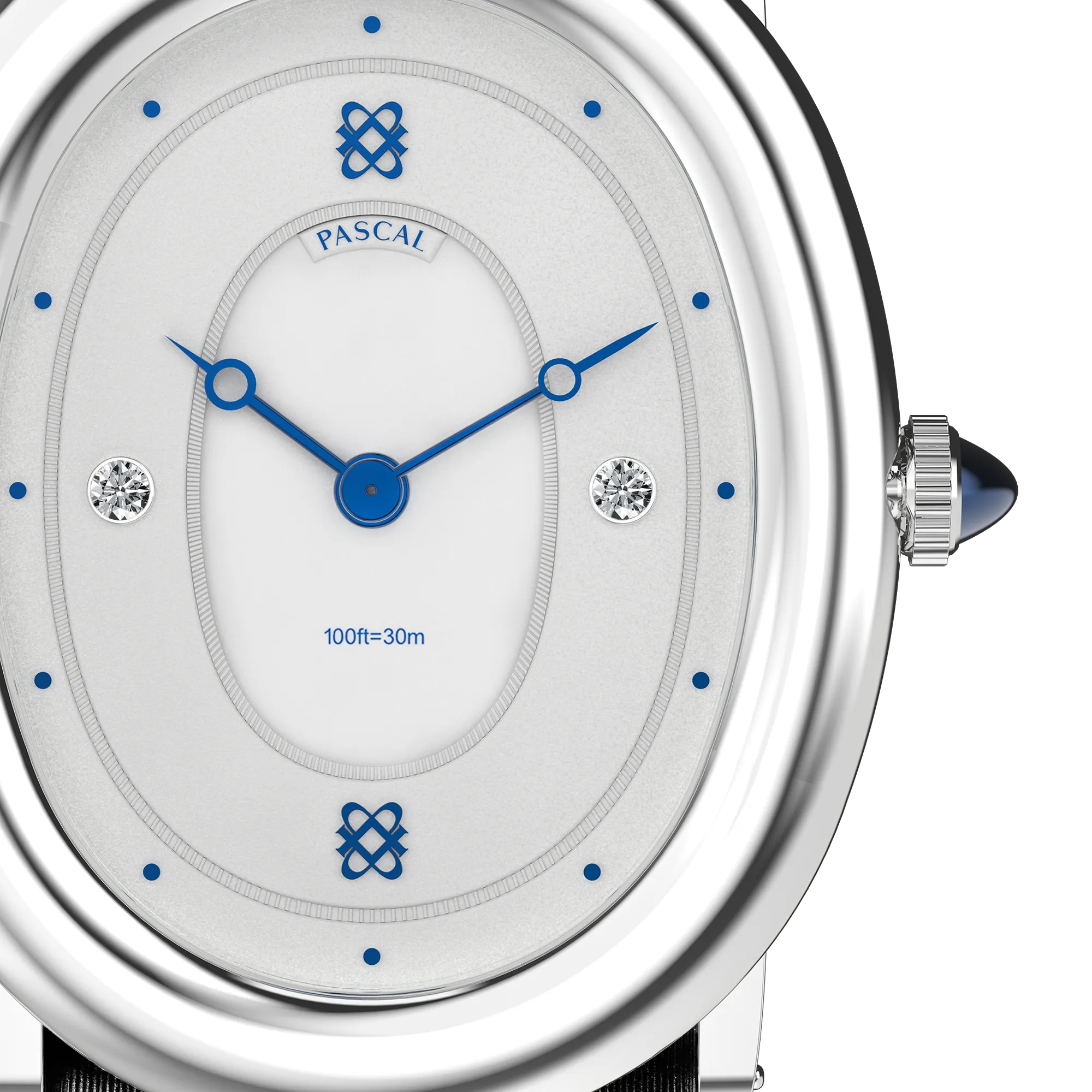 Oval Diamond Couple Watches