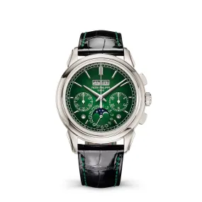 Patek Philippe Grand Complications Perpetual Calendar, Moon Phases & Chronograph, Lacquered Green Dial 5270P-014