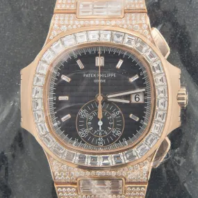 Patek Philippe Nautilus Chronograph Automatic Black Dial Men's Watch 5980/1400R-011