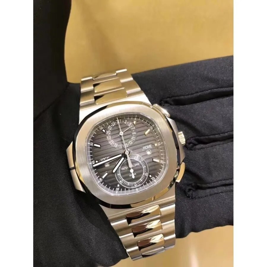 Patek Philippe Nautilus Travel Time Chronograph Stainless Steel Automatic Men's Watch 5990-1A-001